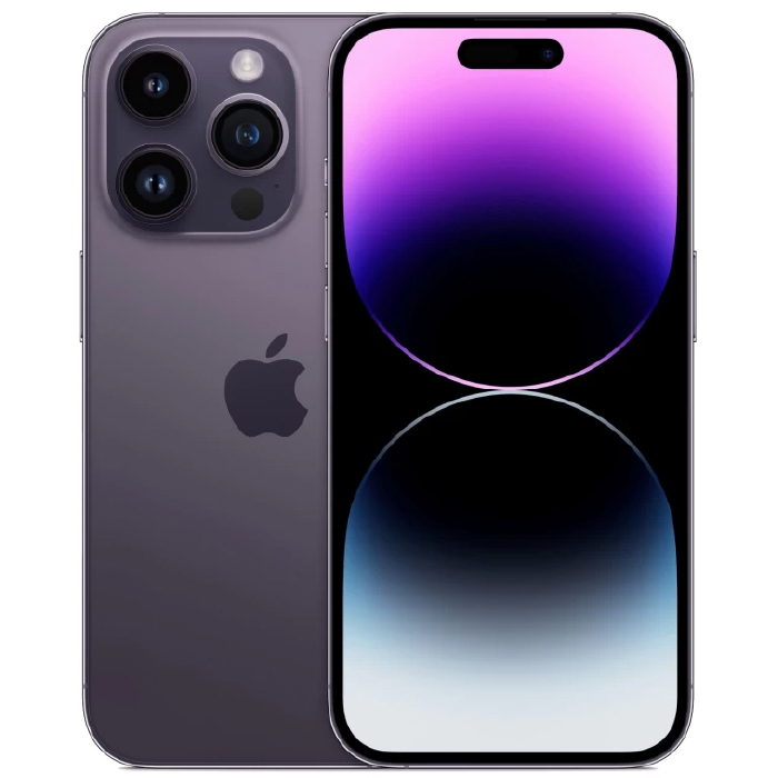 iPhone 14 Pro 128Гб (1 sim + eSIM / 75% / без коробки) Темно-фиолетовый - Б/У ★★★☆☆