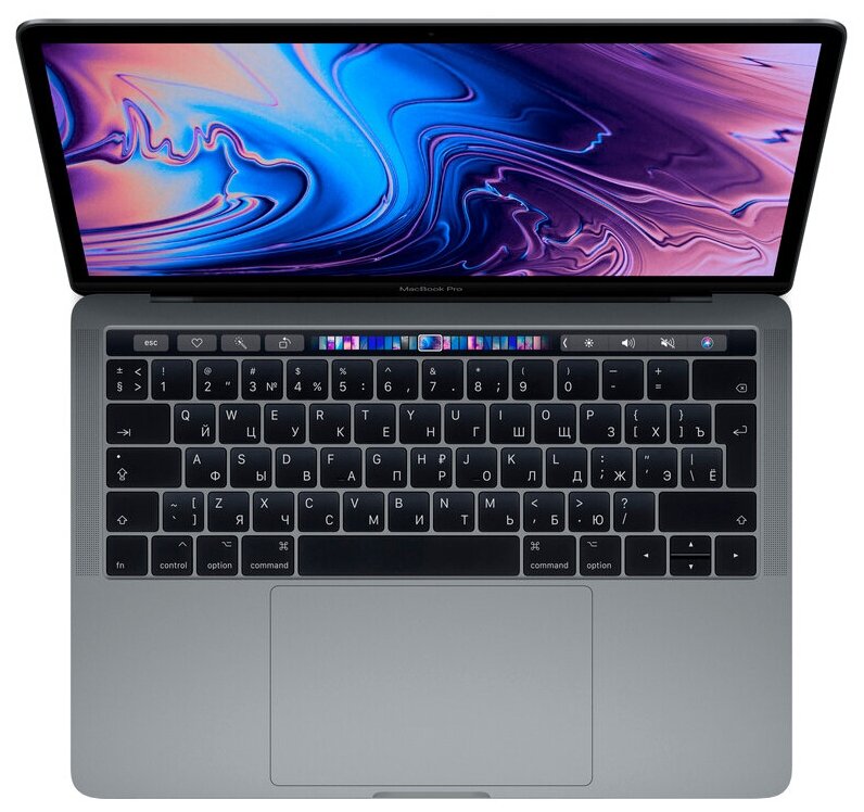 MacBook Pro 13" Touch Bar and Touch ID, 2019, Core i5 2,4Ггц/8Гб/512Гб SSD/Intel Iris Plus 655, без коробки / 298 циклов, Серый - БУ