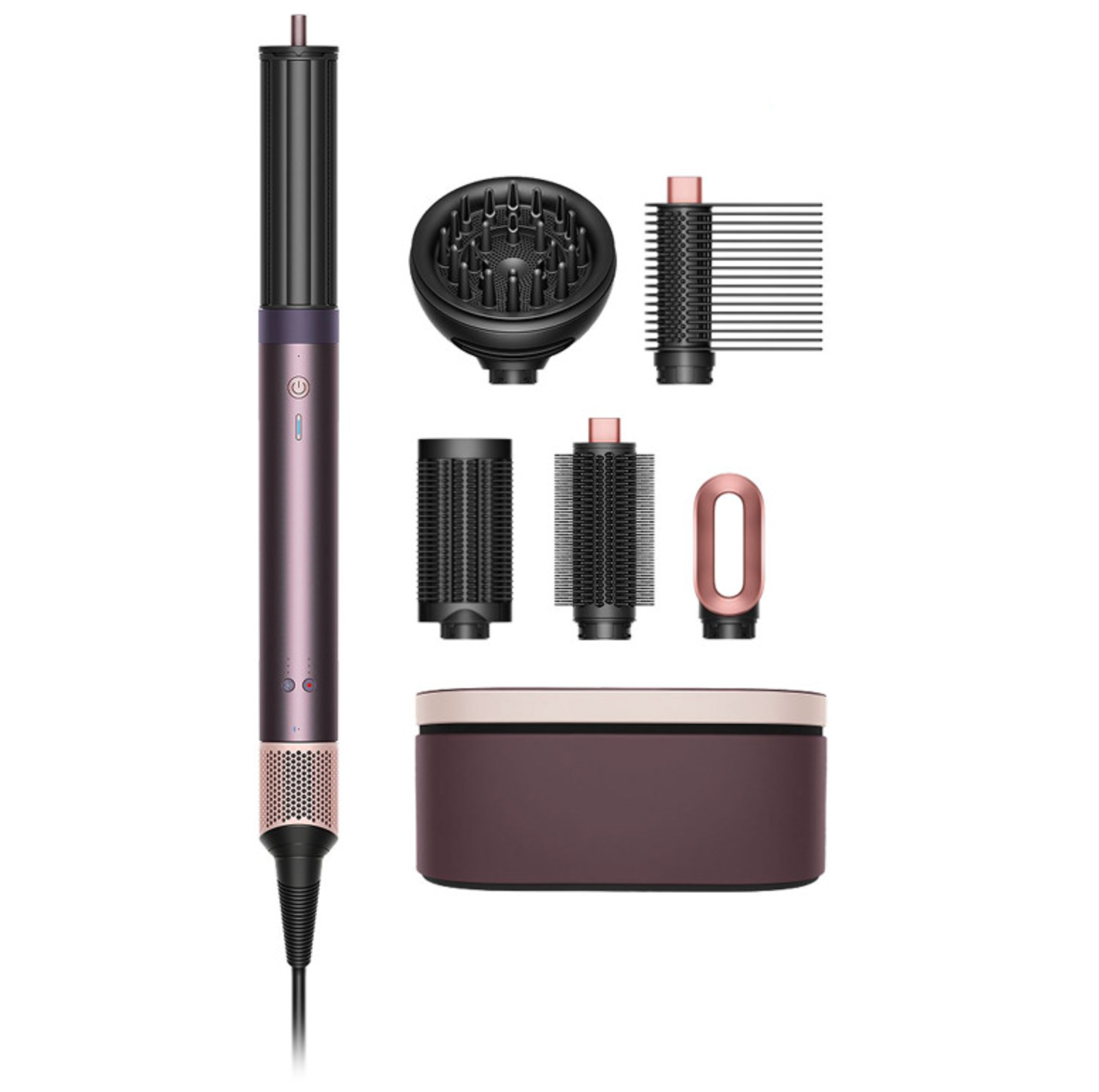 Стайлер Dyson Airwrap HS09 Co-anda 2x (Jasper Plum) для кудрявых волос (Curly+Coily) - Подарочный кейс для хранения