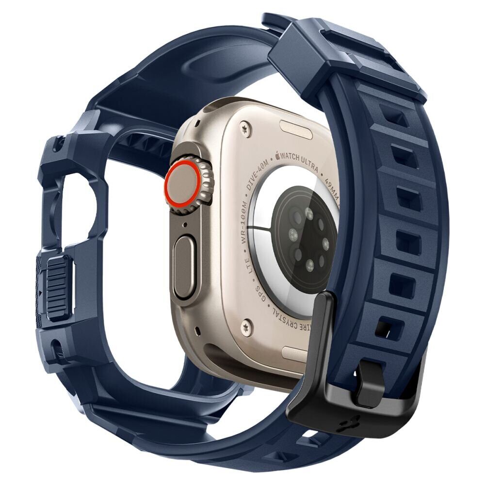 Ремешок+защитный чехол SPIGEN RUGGED ARMOR ”PRO” для Apple Watch Ultra 1 / 2 (49 мм), Темно-синий