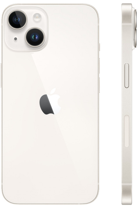 iPhone 14 128Гб (1 sim + eSIM / 86%) Сияющая звезда - Б/У ★★★☆☆