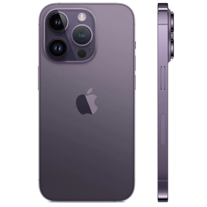 iPhone 14 Pro 128Гб (1 sim + eSIM / 82% / без коробки) Темно-фиолетовый - Б/У ★★★★☆